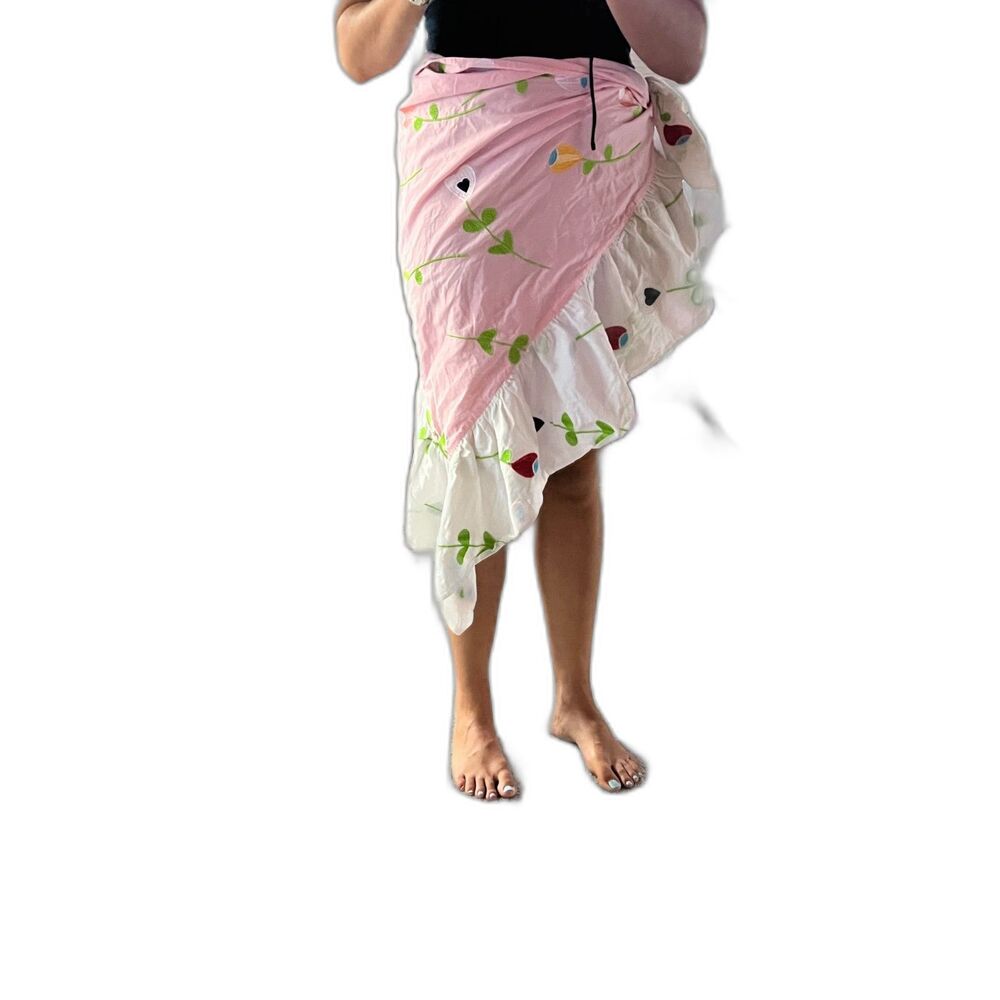 Cynthia Rowley Marea Embroidered Sarong 100% Cotton, Like New, No Flaws